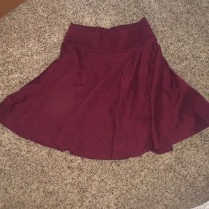 Maroon mini skirt